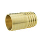 Brass straight joiner 32mm, flared tube fitting with stepped ridges