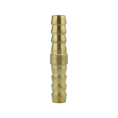 Brass straight joiner, 6mm, tapered coupling with ridges and open ends