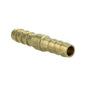 Brass straight joiner, 6mm, male barbed end with ridged collar