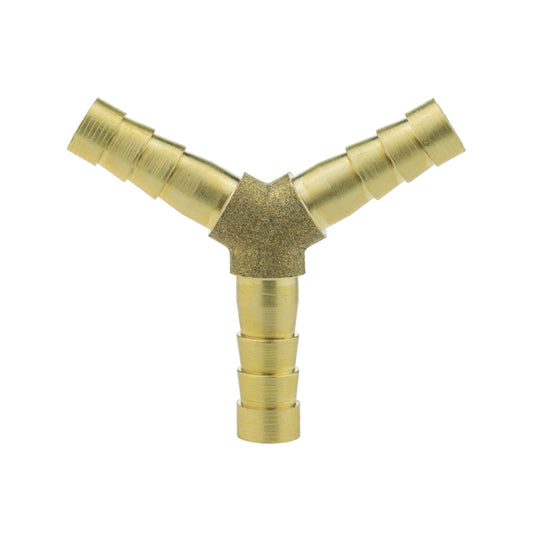 Brass Y-Connector 6mm with three barbed ends and central branch