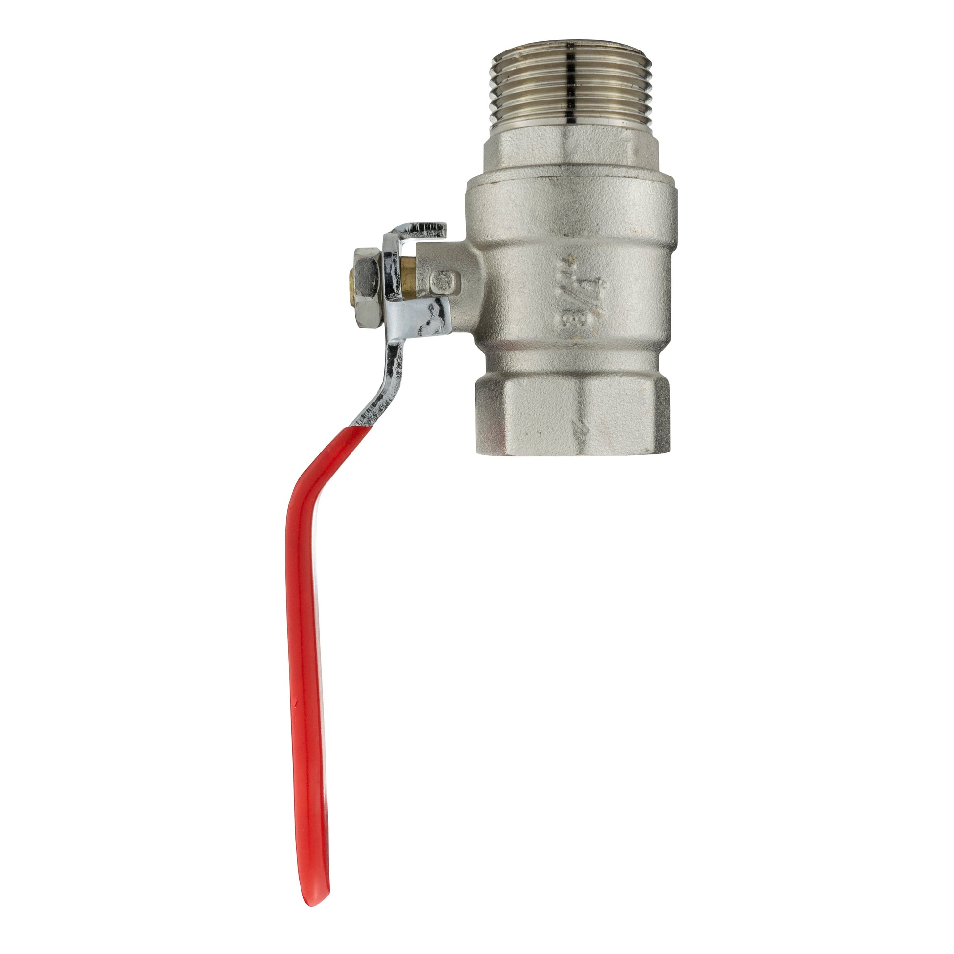 Wall flange kit lever valve with red lever and threaded connection
