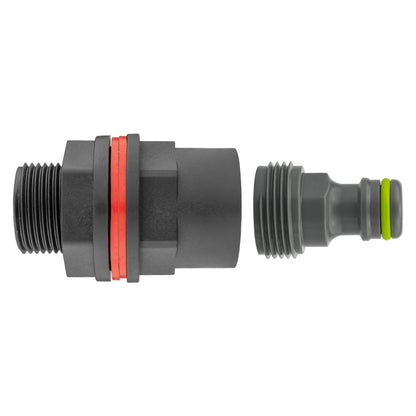 Wasserfass-Anschluss ½” BSPM-F mit männlichem Quick-Connector, Lime-Griff