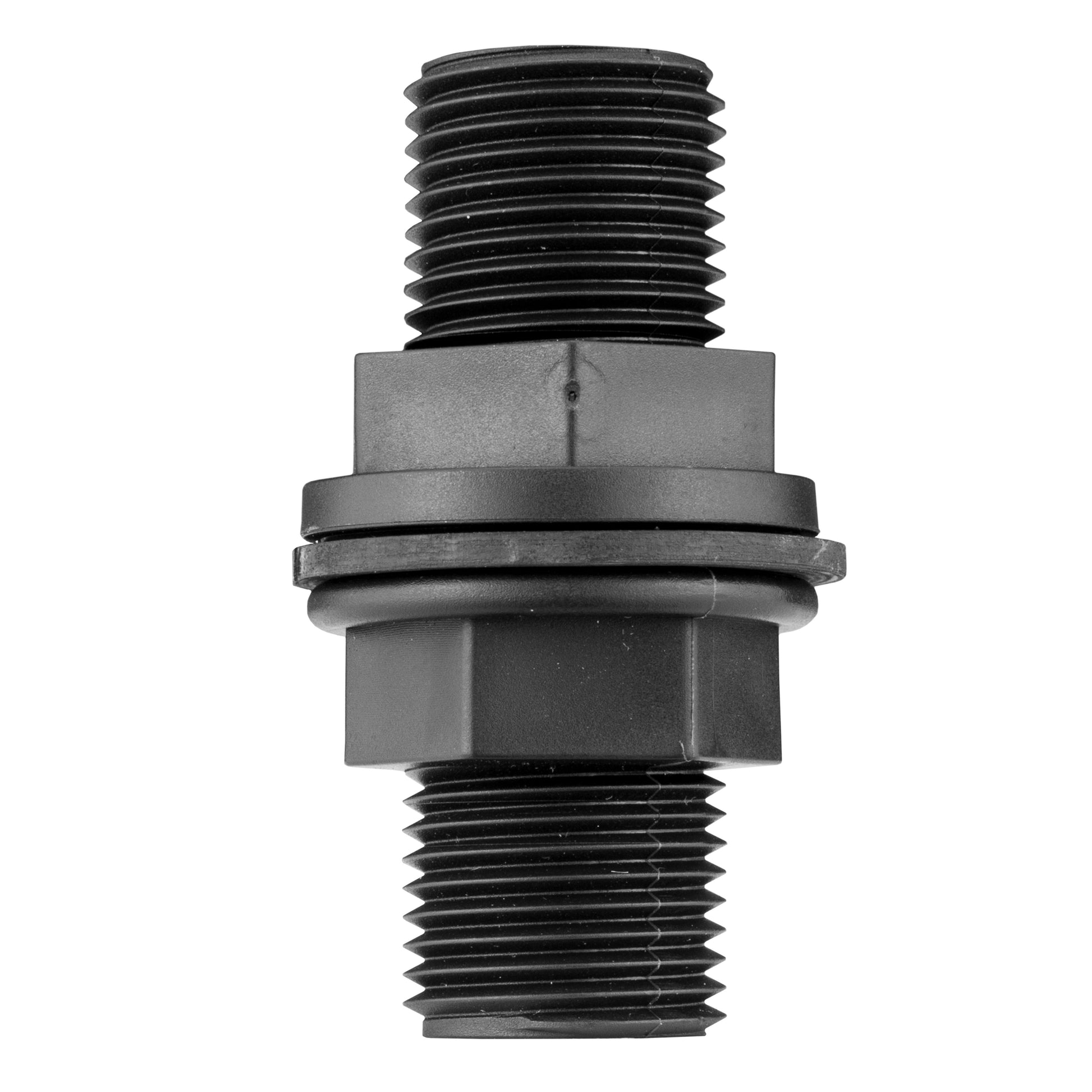 Tank connector with washer, 1/2" BSPM (21mm) threaded union with sealing ring
