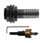 Tank connector, washer & nut: 1"BSPM to 1" barb, with drill bit