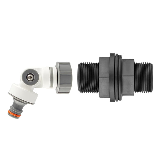 1” BSP water butt connector with adjustable WL elbow fitting