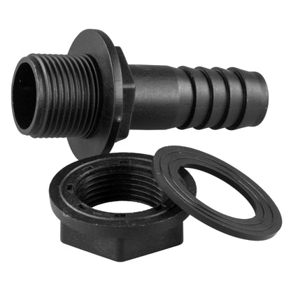 Schwarzer 32-mm Anschlussadapter mit Dichtung/Abstandring