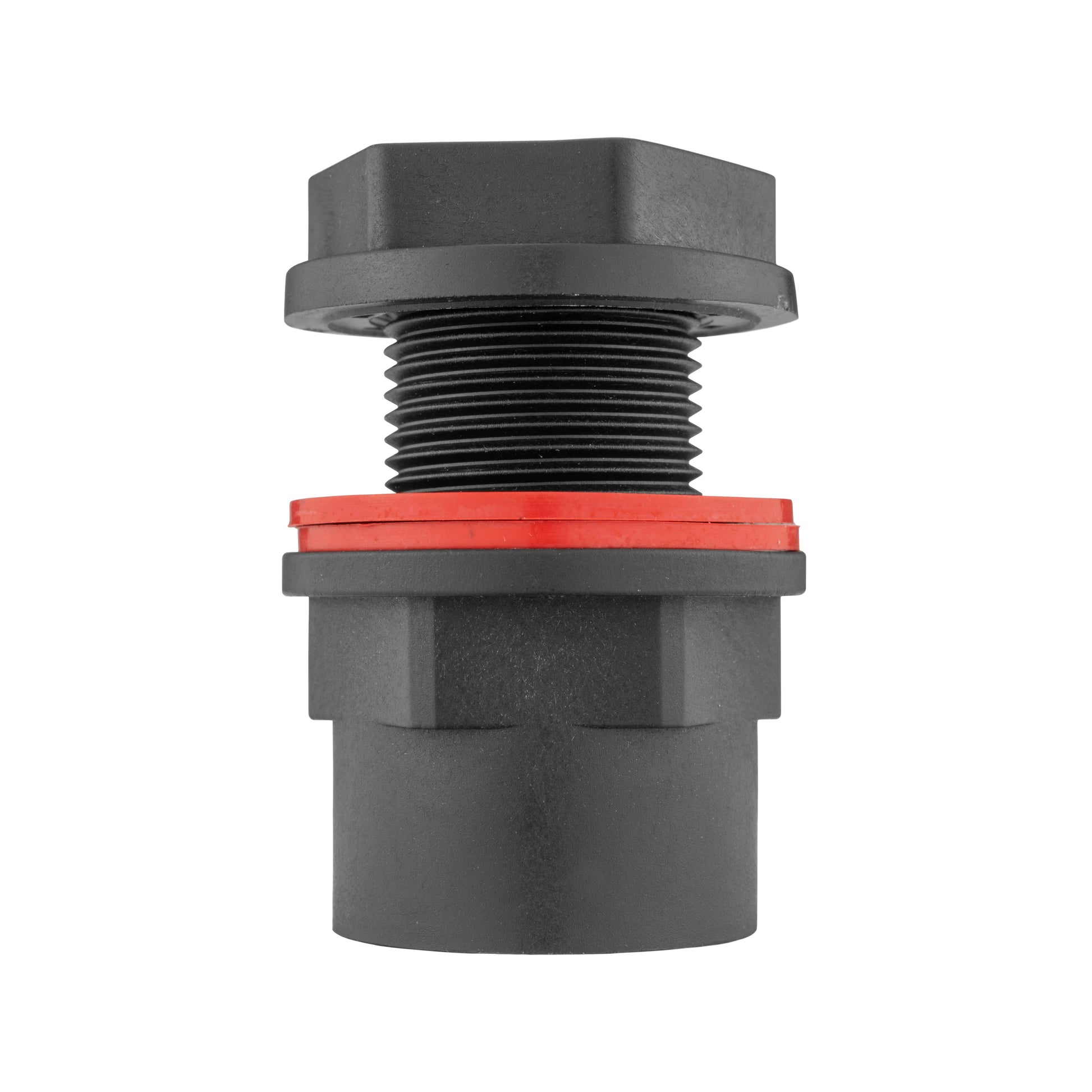 3/4" connector adapter with red sealing ring and female thread opening