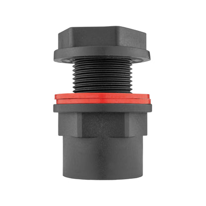 3/4" connector adapter with red sealing ring and female thread opening