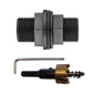 Tank connector with washer, 3/4" BSPM thread ends and centered seal ring