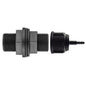 ¾" BSP water butt fitting with 4mm micro-barb connector, threaded ends
