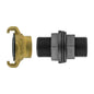 3/4" BSPM water butt fitting with GEKA claw, brass inlet and black threaded outlet