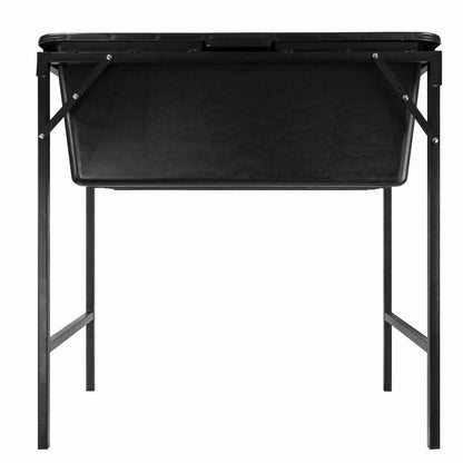 Dog bath tub on stand, black basin with sturdy legs