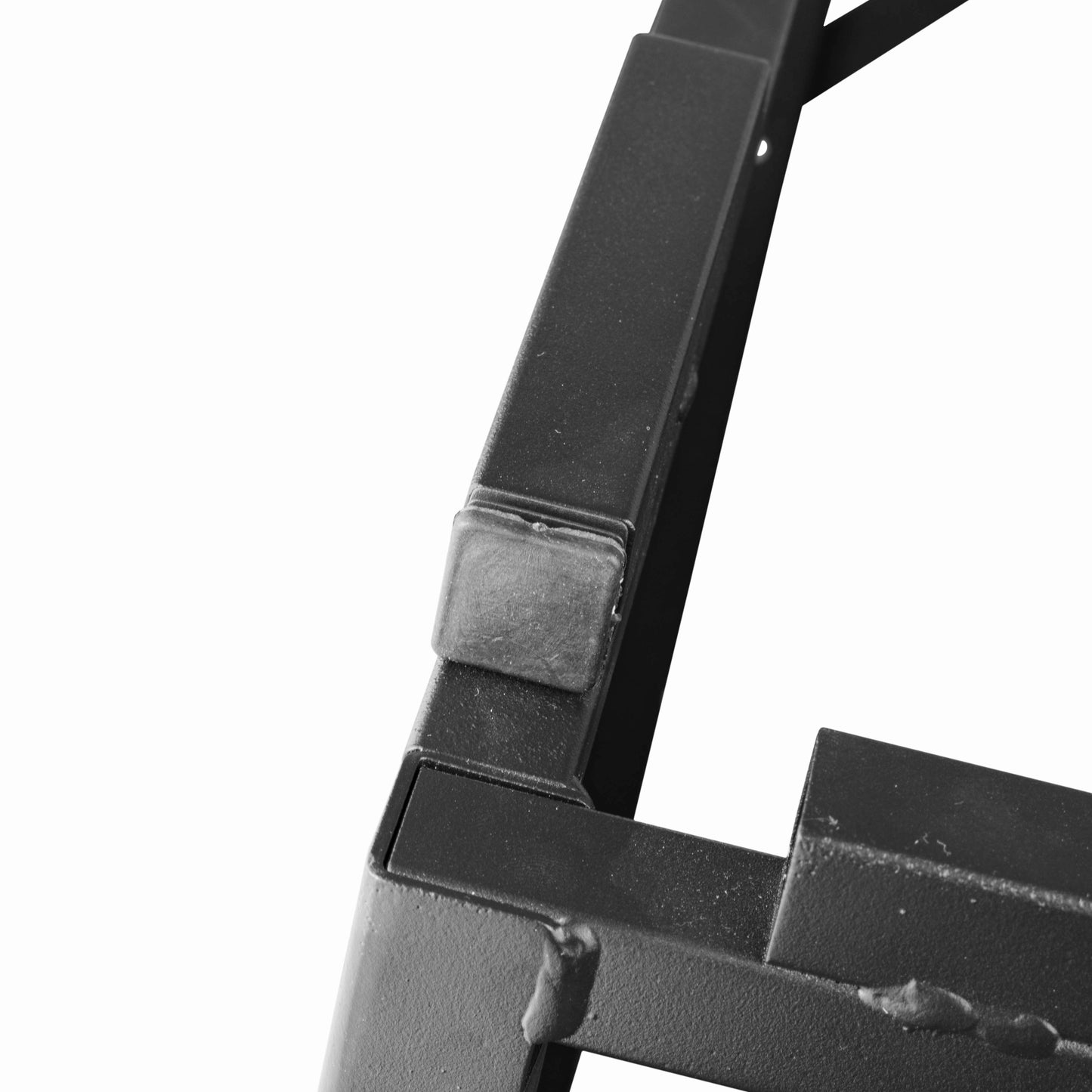 Black stand support bracket with fixed joint for dog bath