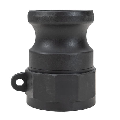 Camlock Type A 1/2" black coupling head with latch ring