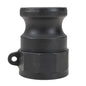 Camlock Type A 1/2" black coupling head with latch ring