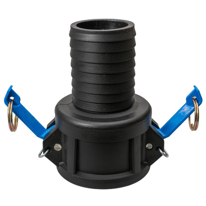IBC Camlock 1" Type C, kompakte Kupplung mit blauen Sicherungen