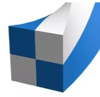 Blue and grey checkered strimmer line packaging box