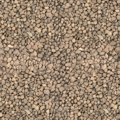 Expanded clay aggregate 4–8 mm, close view of light grey-brown granules