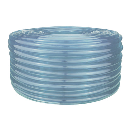 Clear PVC pipe coil marked 14mm x 18mm with 2mm wall thickness