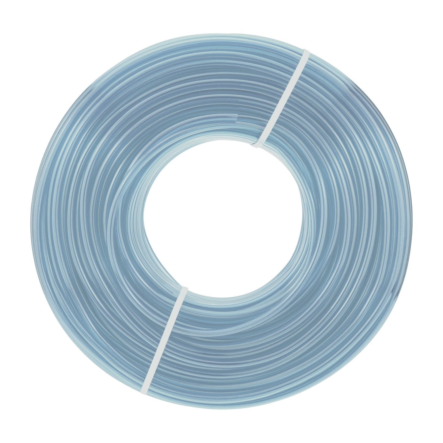 Clear PVC pipe coil, 4mm inside opening visible, 6mm outer diameter, 1mm wall