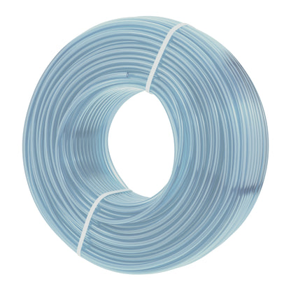 Clear PVC pipe coil on reel, 4mm inner x 6mm outer diameter, neatly wound