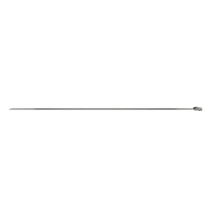 Stainless steel cable tie 4.6mm x 360mm, side view of locking head