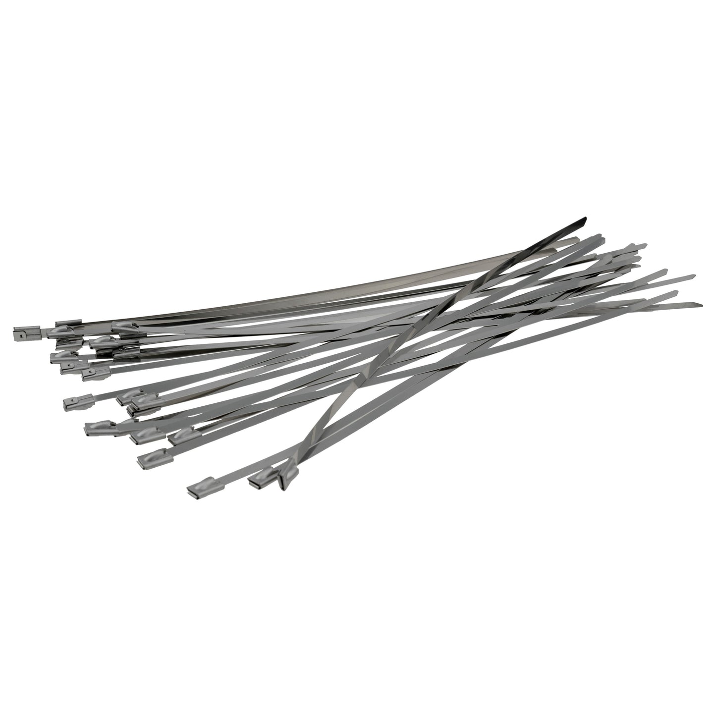 Stainless steel cable ties, 4.6mm x 360mm, metal head and locking ends