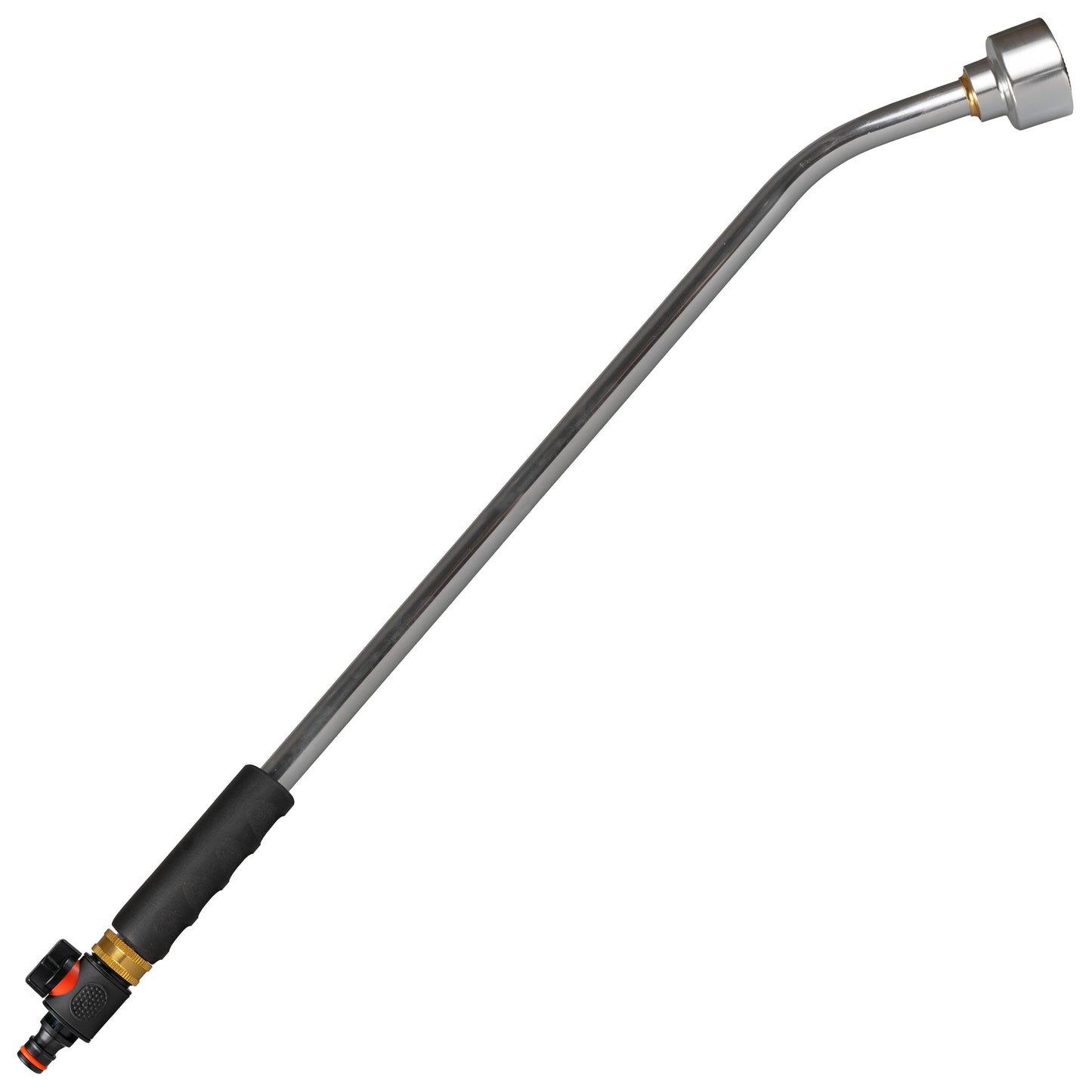 75cm black watering lance with quick connect valve and hose connector
