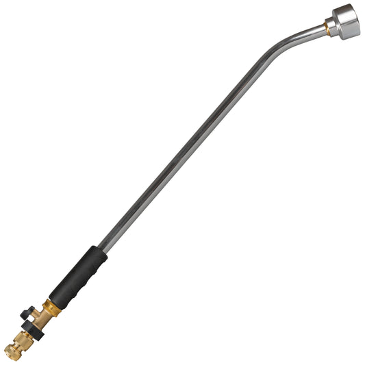 75cm watering lance hose connector with brass valve, quick-connect fittings and black grip