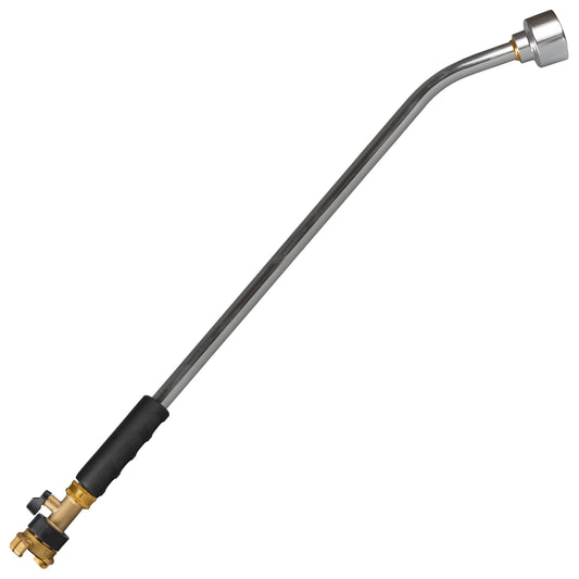 75cm garden watering lance with brass valve, black grip, and Geka type F fitting
