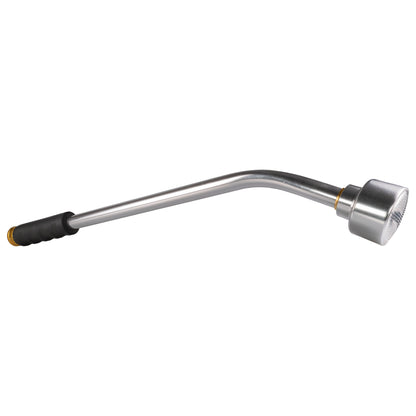 90cm watering lance with curved tube, black grip, and round spray head