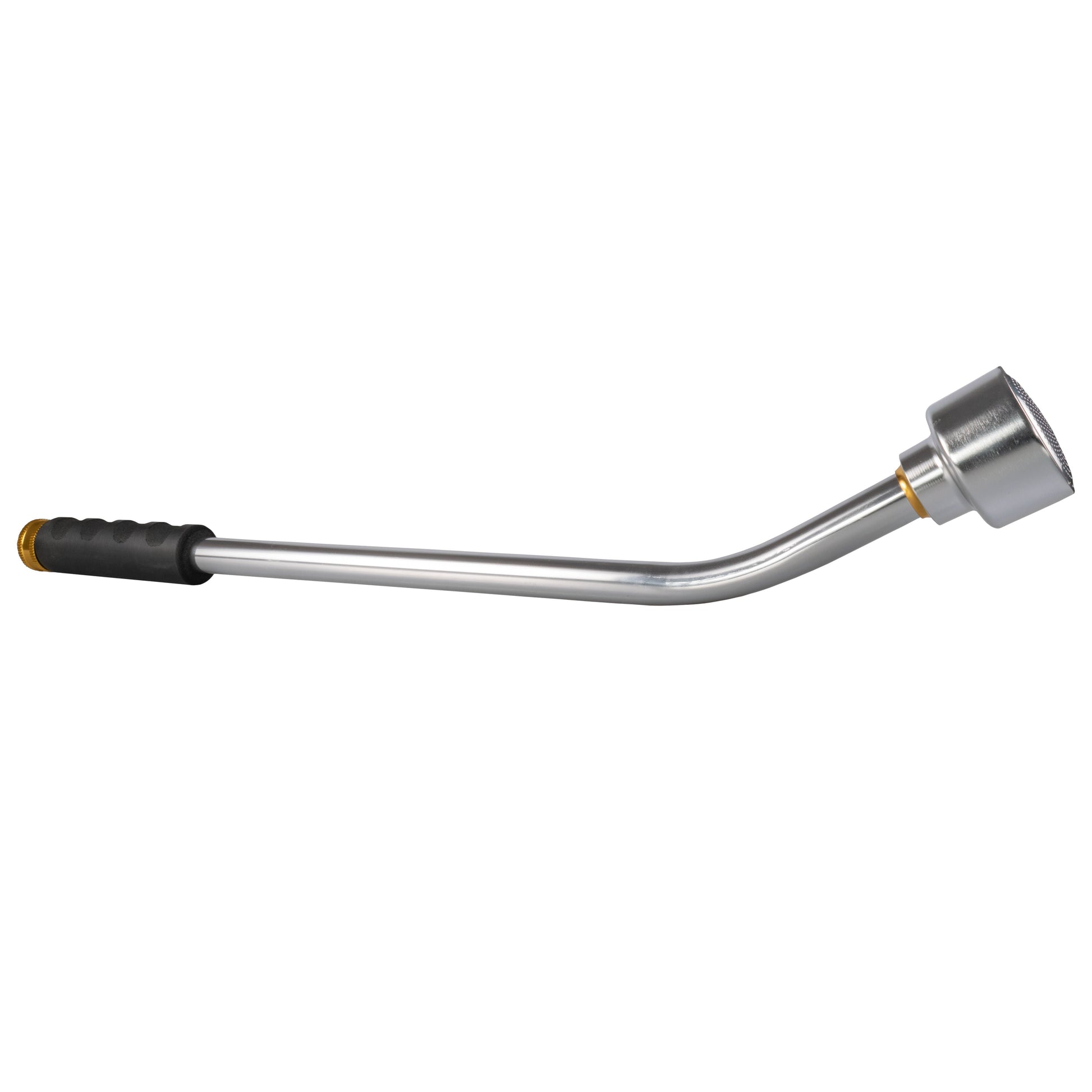 90cm watering lance side view with curved chrome tube and spray outlet