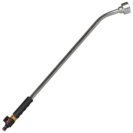 90 cm Gießlanze mit Schnellkupplungsventil, schwarz und silbern, gebogenes Rohr