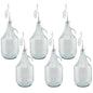 5L Glas-Demijohn (6er-Set) mit Luftschleuse & Stopfen, transparentes Glas