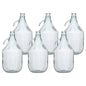 5L glass demijohns, clear bottles with loop handles, plain 6-pack