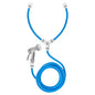 Dog shower mix hot/cold water with blue hoses and silver spray gun with connectors