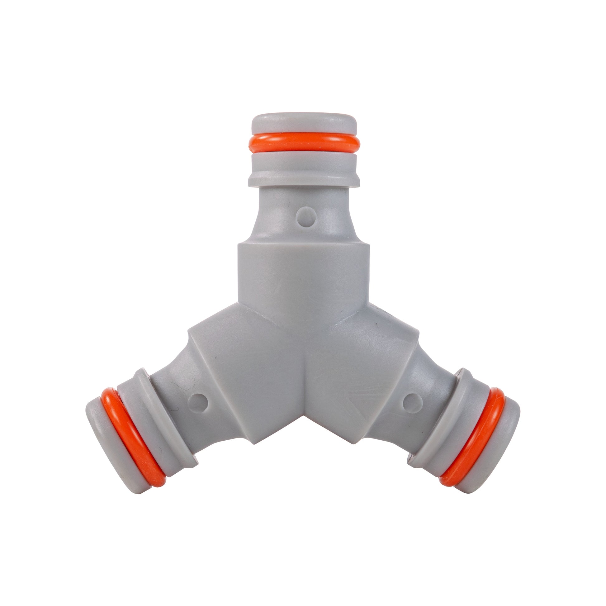 Y-split connector for dog shower mix with orange sealing rings