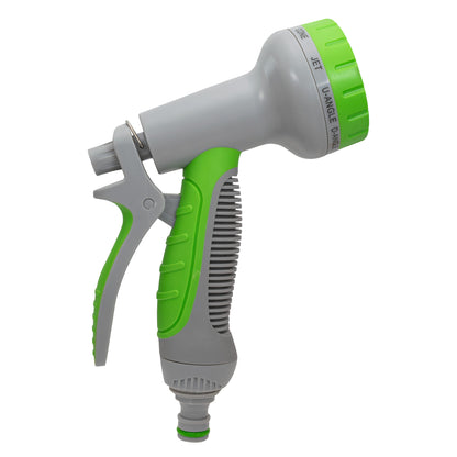 Dog shower hose sprayer with adjustable spray modes and green grip