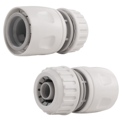 Dog shower hot/cold water mixer with valves, white and grey inlet connection
