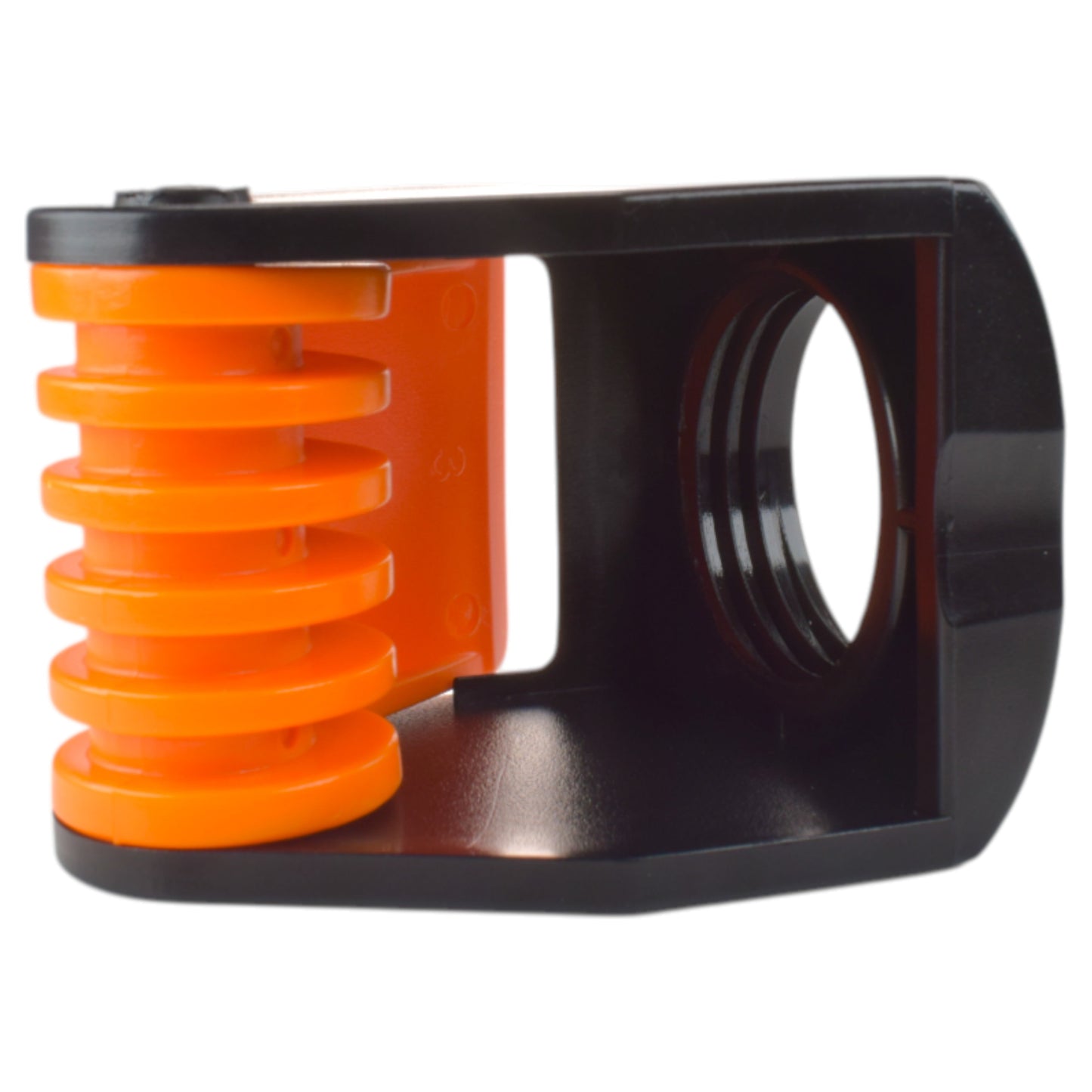 Black & orange kitchen tap connection with threaded inlet, 40mm max