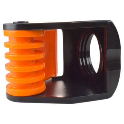 Black & orange kitchen tap connection with threaded inlet, 40mm max