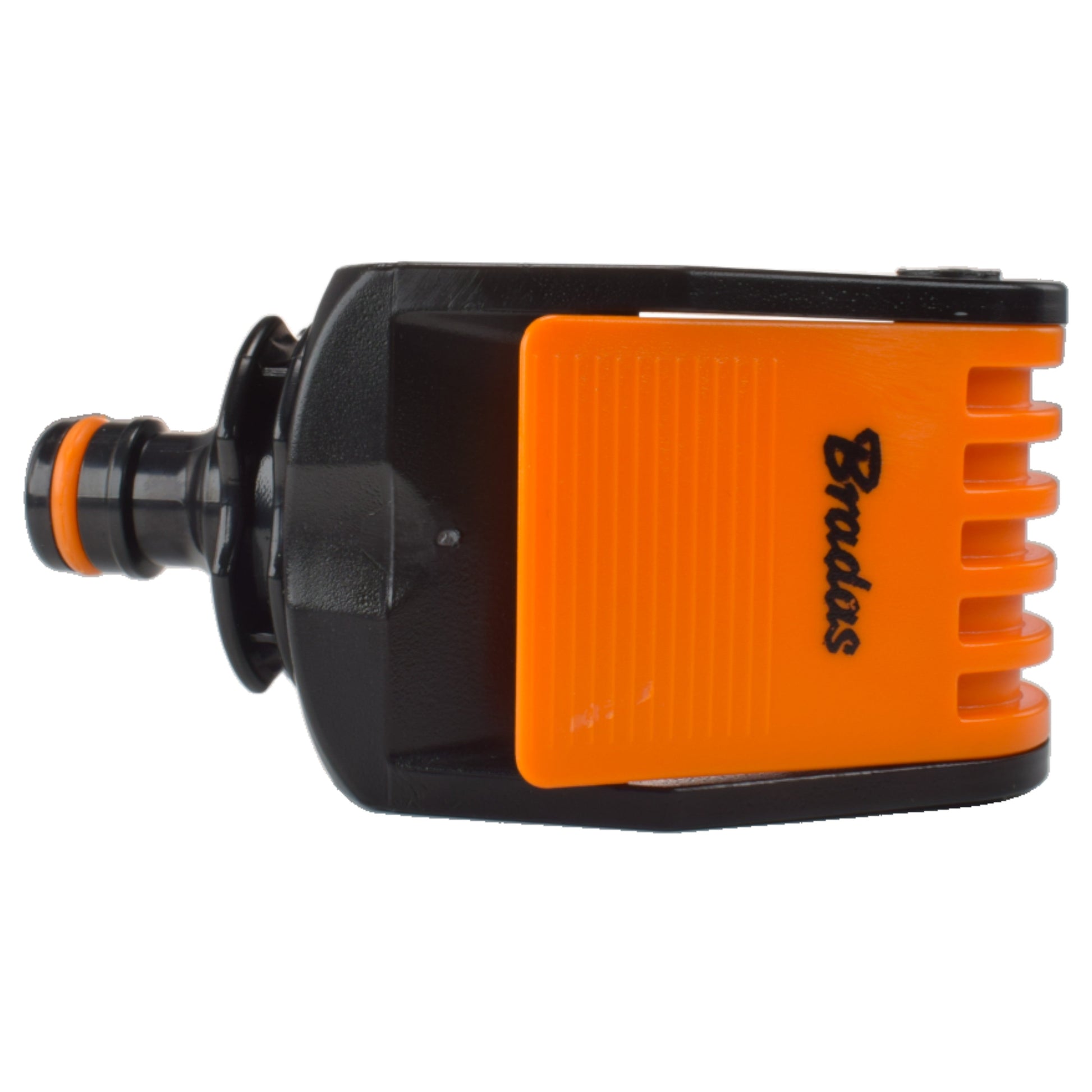Orange & black kitchen tap connection with quick-release side fitting, 40mm