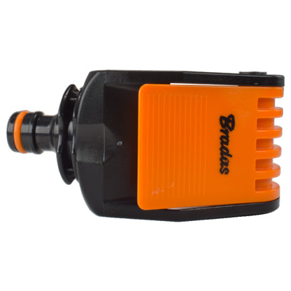 Orange & black kitchen tap connection with quick-release side fitting, 40mm