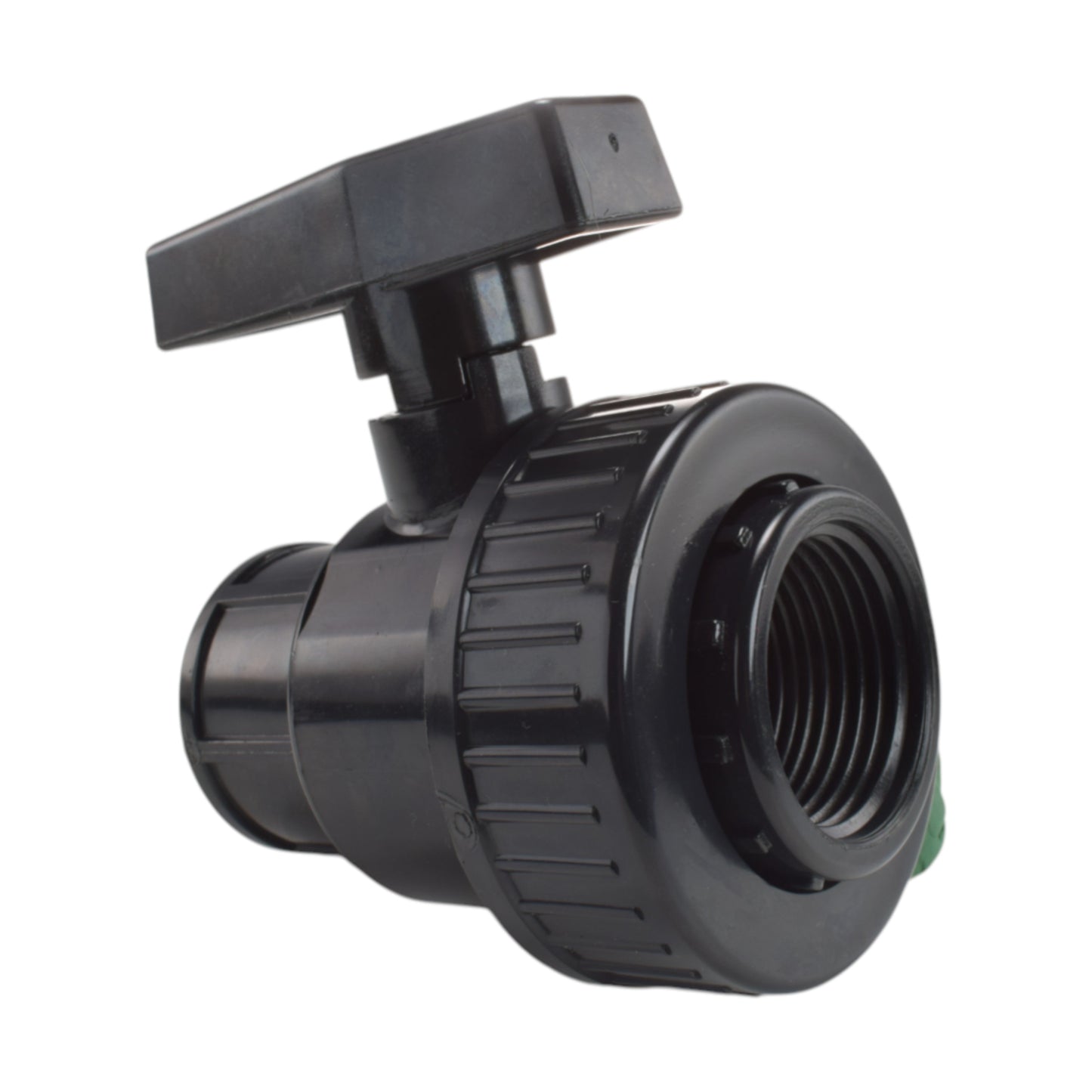 1" BSP water butt fitting with 32mm MDPE adapter end and PP valve