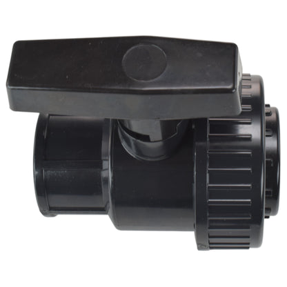 Water butt fitting PP valve with lever handle and ribbed adjustment ring