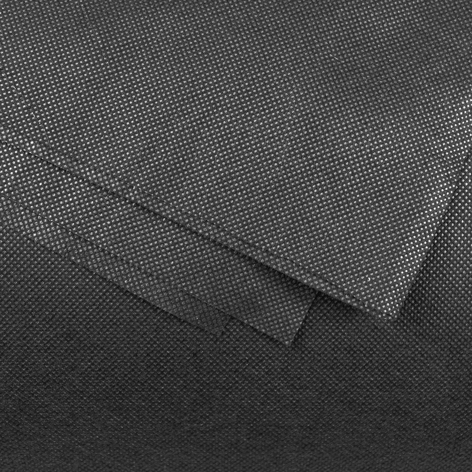 Pond liner underlay fabric texture, dark mesh-like weave close-up