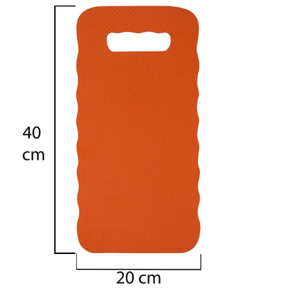 Orange kneeler mat dimensions: 40 cm height, 20 cm width