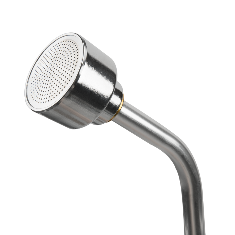 Stainless steel rose watering head with round perforated spray face