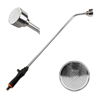 83 cm watering lance with rose shower head and black handle grip