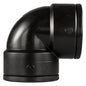 PP elbow 2" BSPF, black plastic elbow with visible joint and male thread